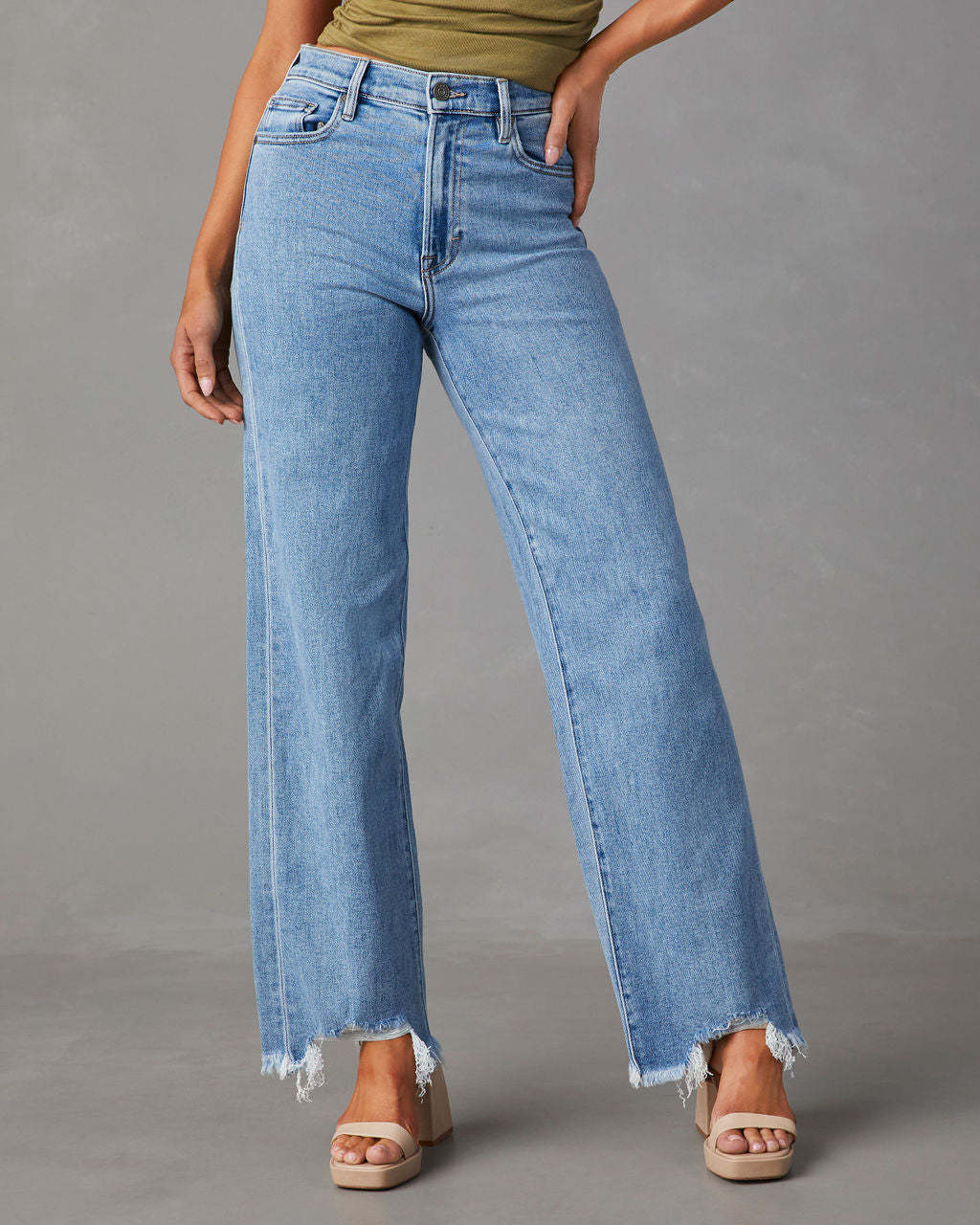 Women's Fashion Simple Tassel Straight-leg Trousers