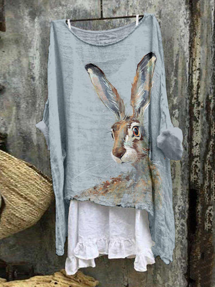 Summer Monsoon Long Sleeve Printed Urban Leisure Pullover Single Top