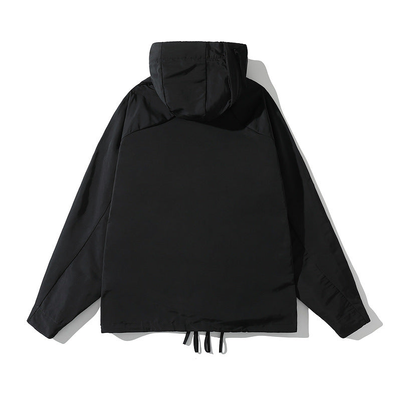 Shaped Design Functional Wind Multi-Zip Nylon Jacket