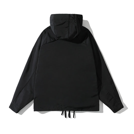 Shaped Design Functional Wind Multi-Zip Nylon Jacket