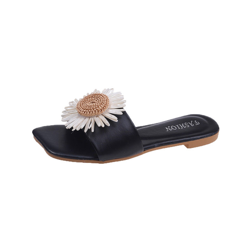 Student Flat Sandals Flower Soft Summer Slippers