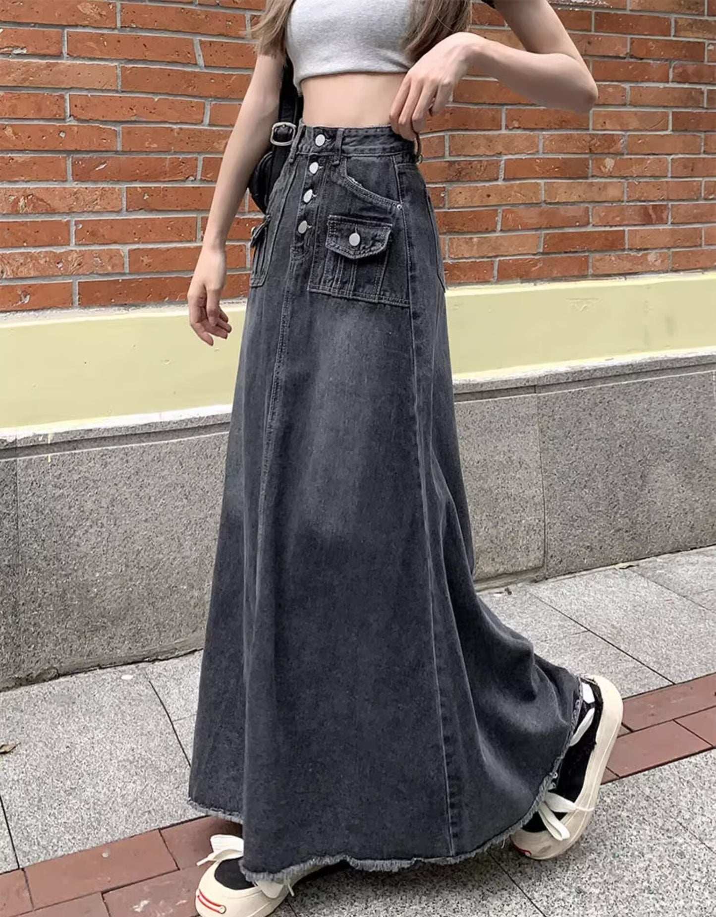 Retro Design Niche A Line Dress Skirt Autumn