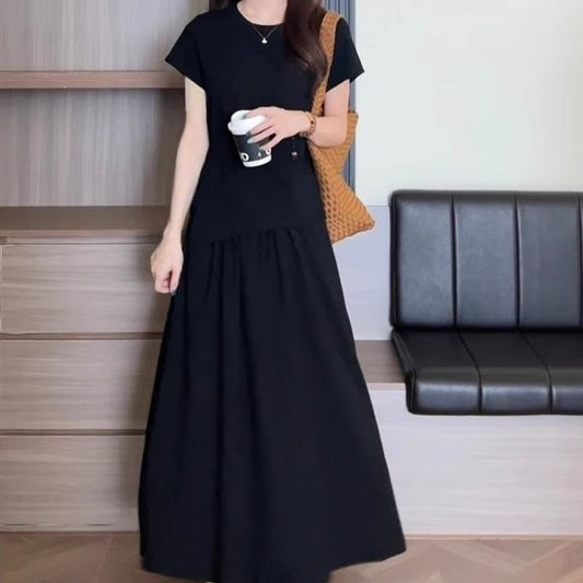 Premium Long Sporty-Casual Skirt Two-Piece Set