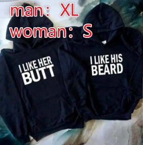 I LIKE HER BUTT I LIKE HIS BEARD Hoodie
