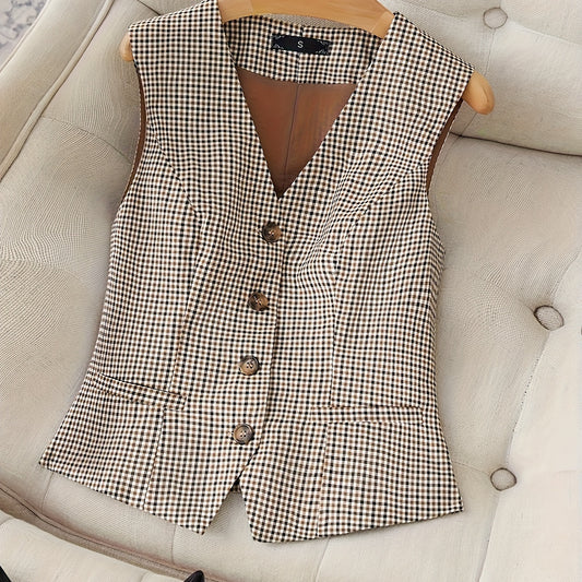 Moderigtig All-match Slim Fit Ærmeløs Vest til Kvinder