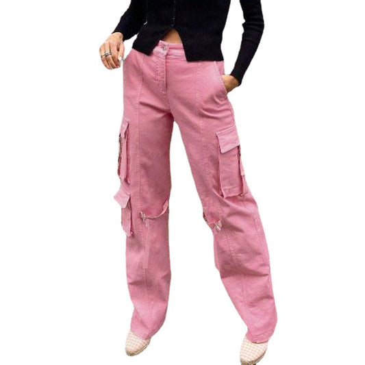 The Street Trend Is Loose Overalls With Many Pockets