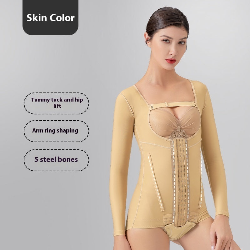 Upper Body Arm Fat Extraction Back Shaping Strong Pressure Long Sleeve Jumpsuit Hip Lifting