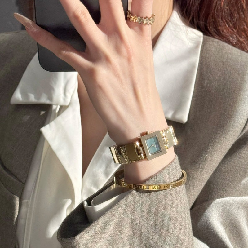 Small Square Watch Light Luxury Niche Fashionable Minimalis For Women