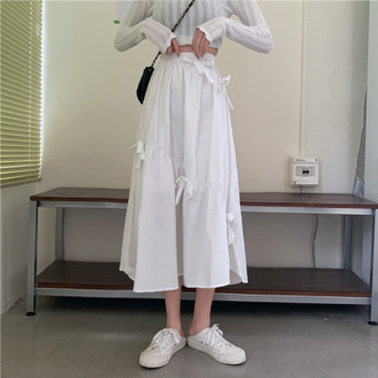 Women's Korean-style Sweet Elegance Loose Black A- Line Dress