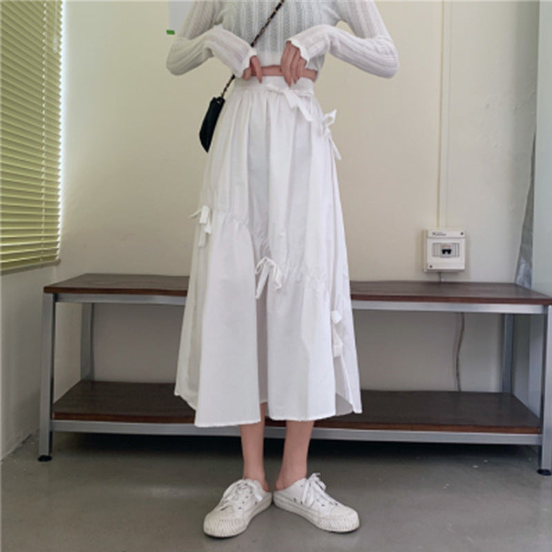 Women's Korean-style Sweet Elegance Loose Black A- Line Dress
