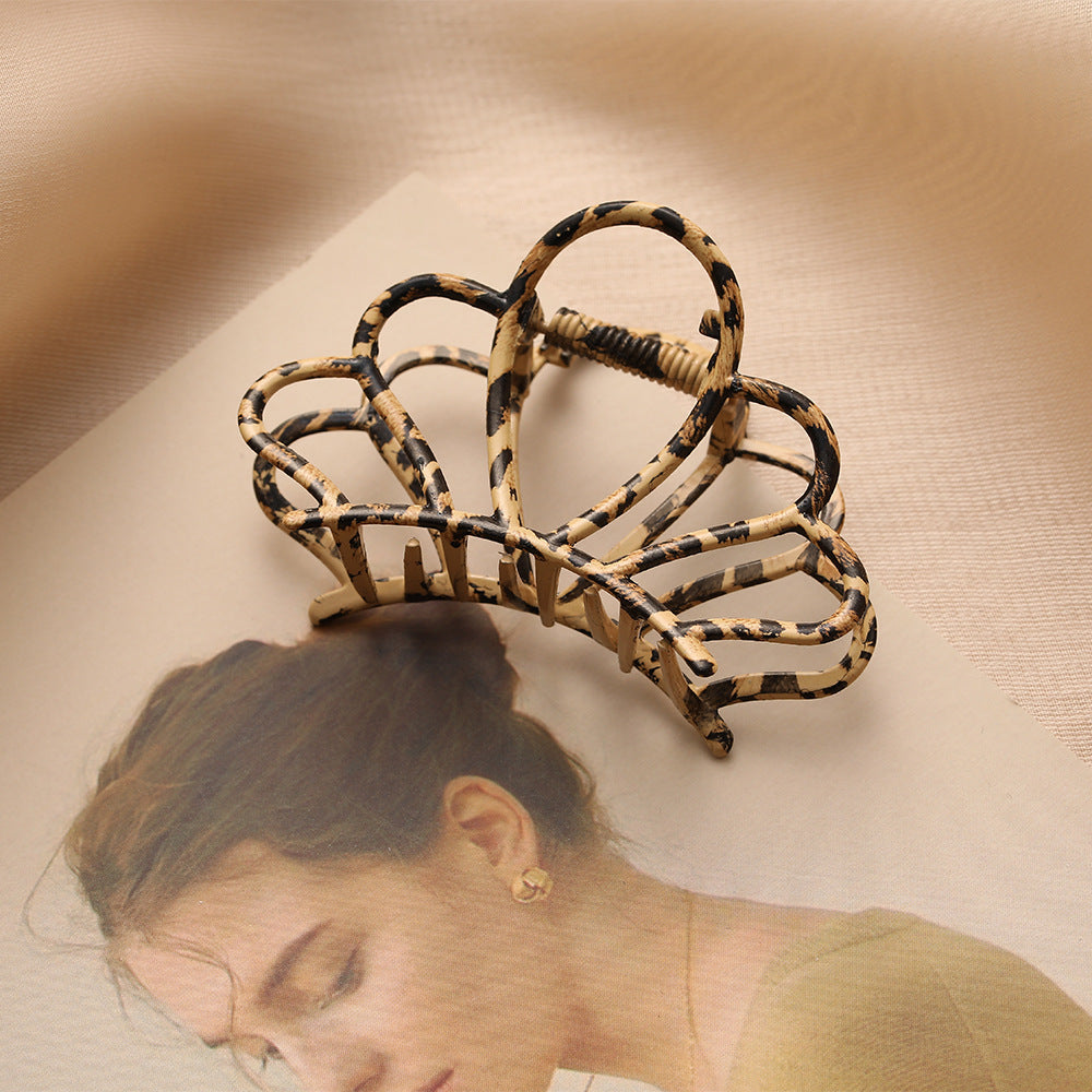 Leopard Metallic Shark Hairpin Female