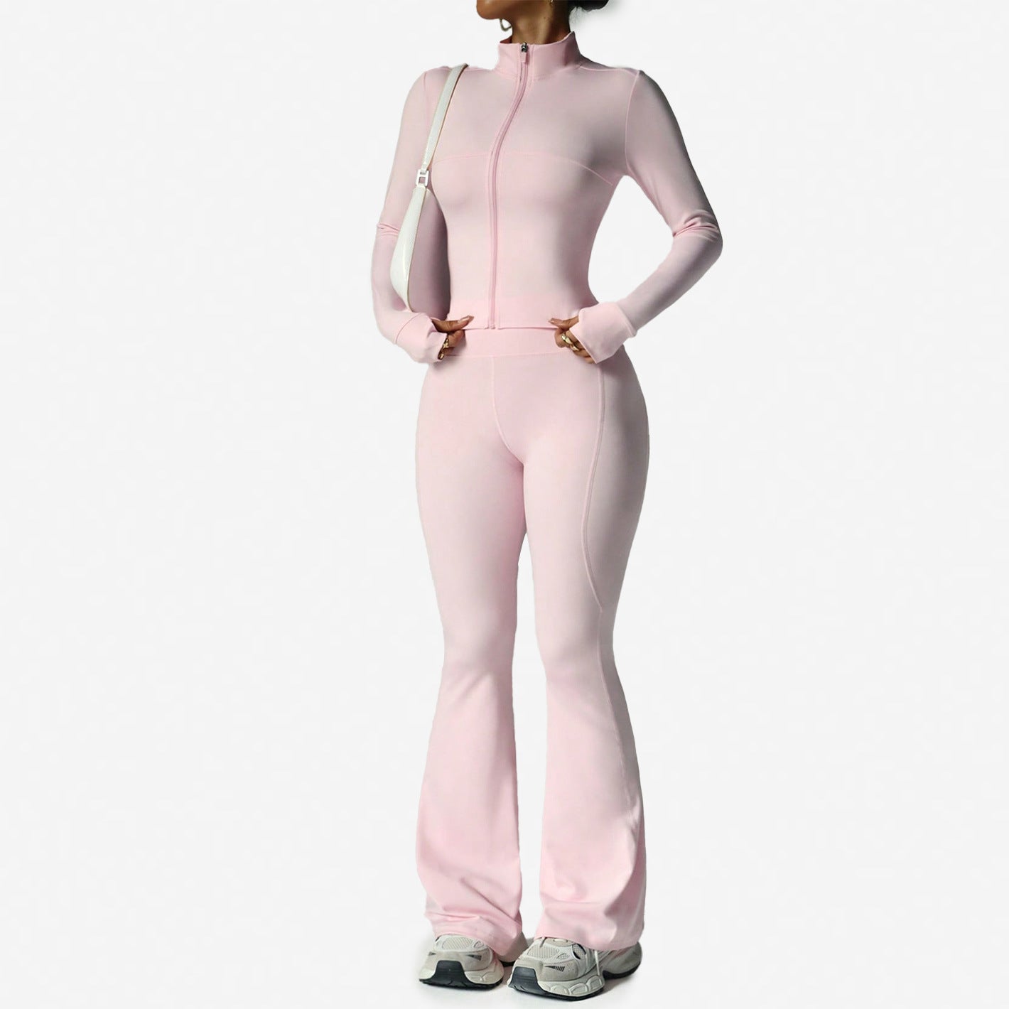 Zipper Nude-Feel Yoga Suit Women's