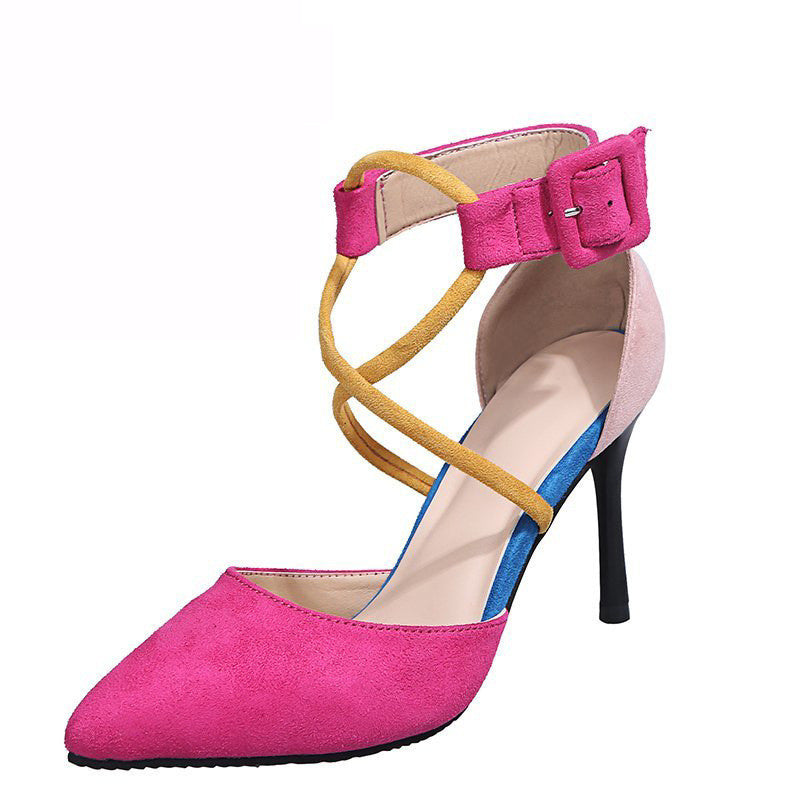 Summer Pointed Toe Cross Strap Women's Sandals