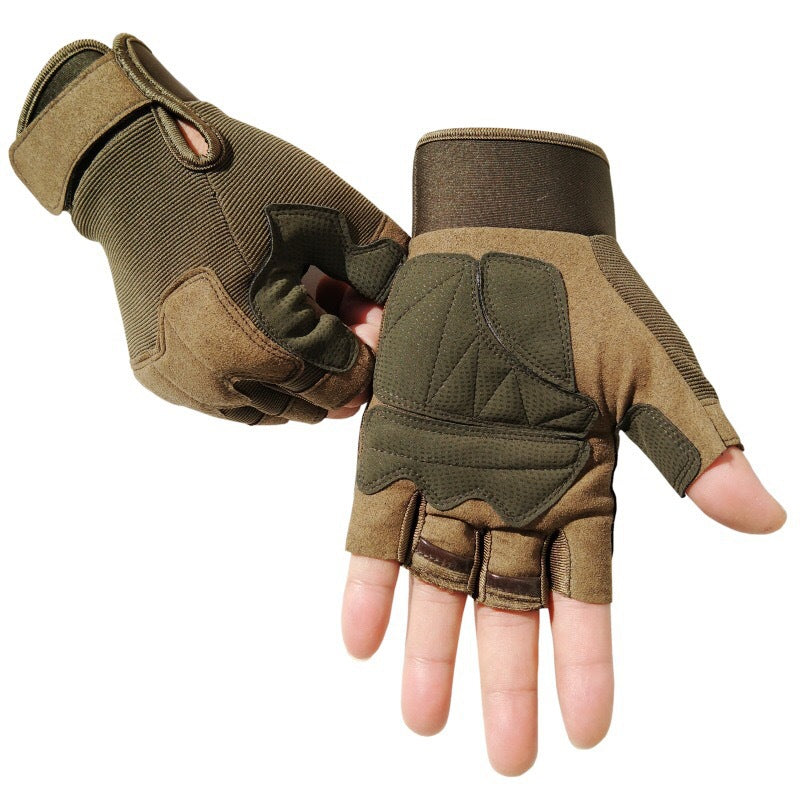 Men's And Women's Camouflage Outdoor Half-finger Gloves