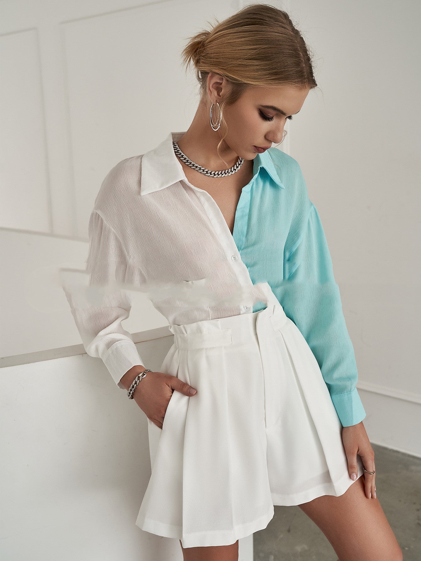 Loose Sports Fashion Commuter High Waist Quick-drying Japanese Ordinary White Shorts
