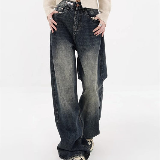 Autumn Retro Design Women's High Waist Jeans