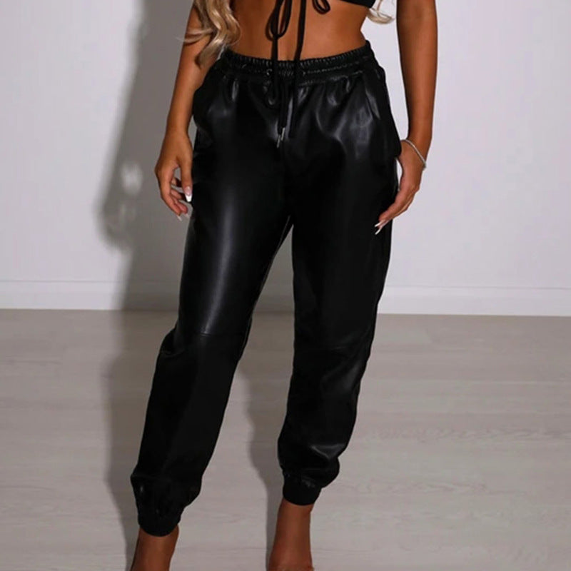 Fashion Elastic Waist All-match Casual Harem Pants