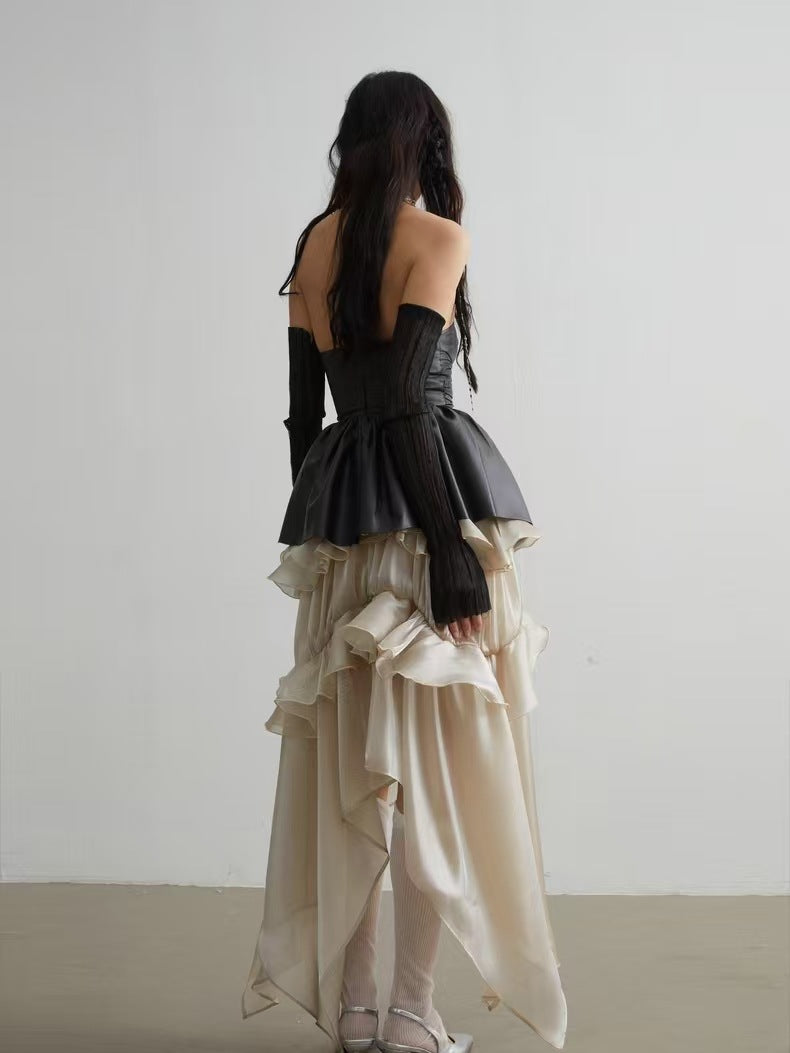 Women's Hollow-Out Elegant Ruffled Skirt