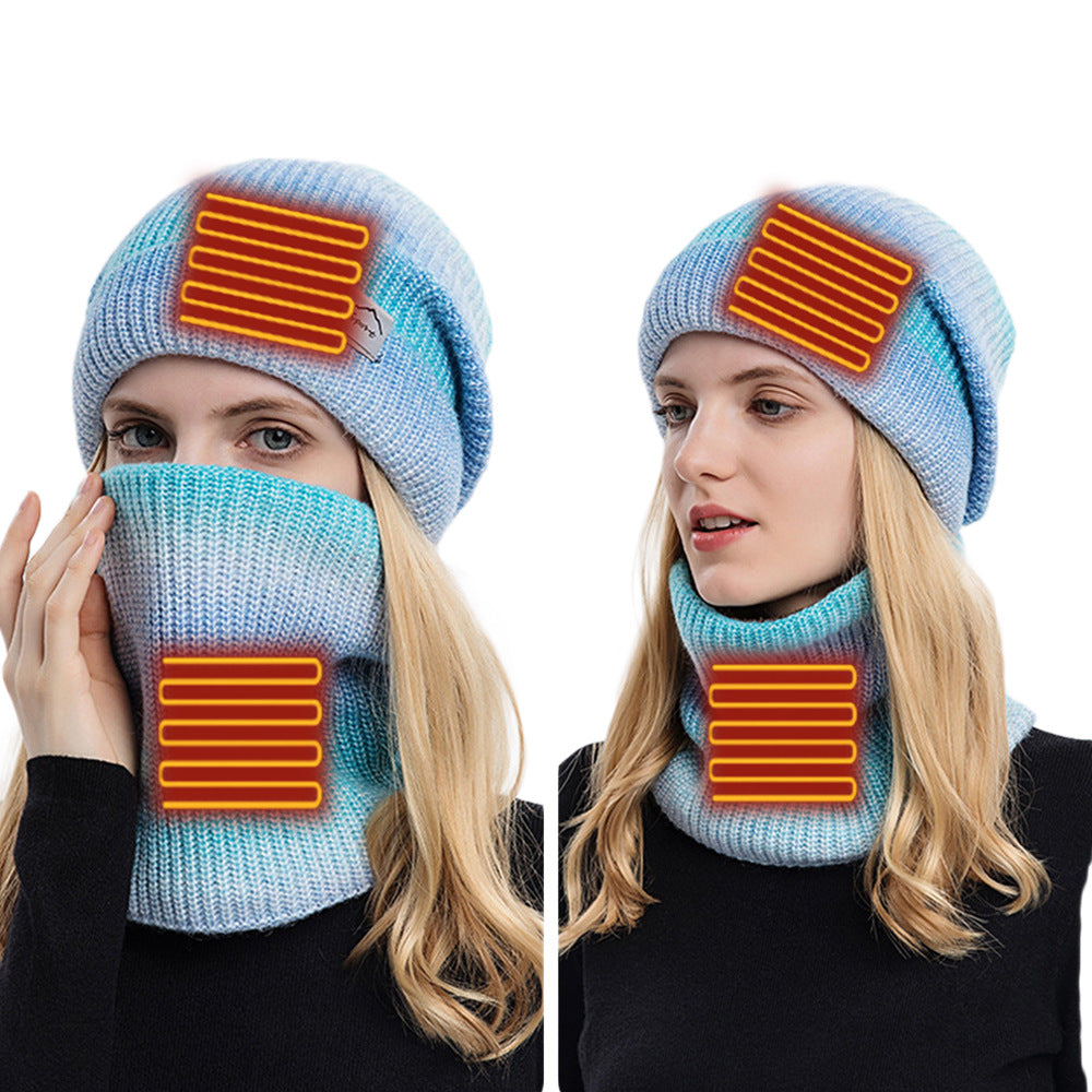 USB Electric Heating Keep Warm And Emit Heat Hat Outdoor Heating Scarf