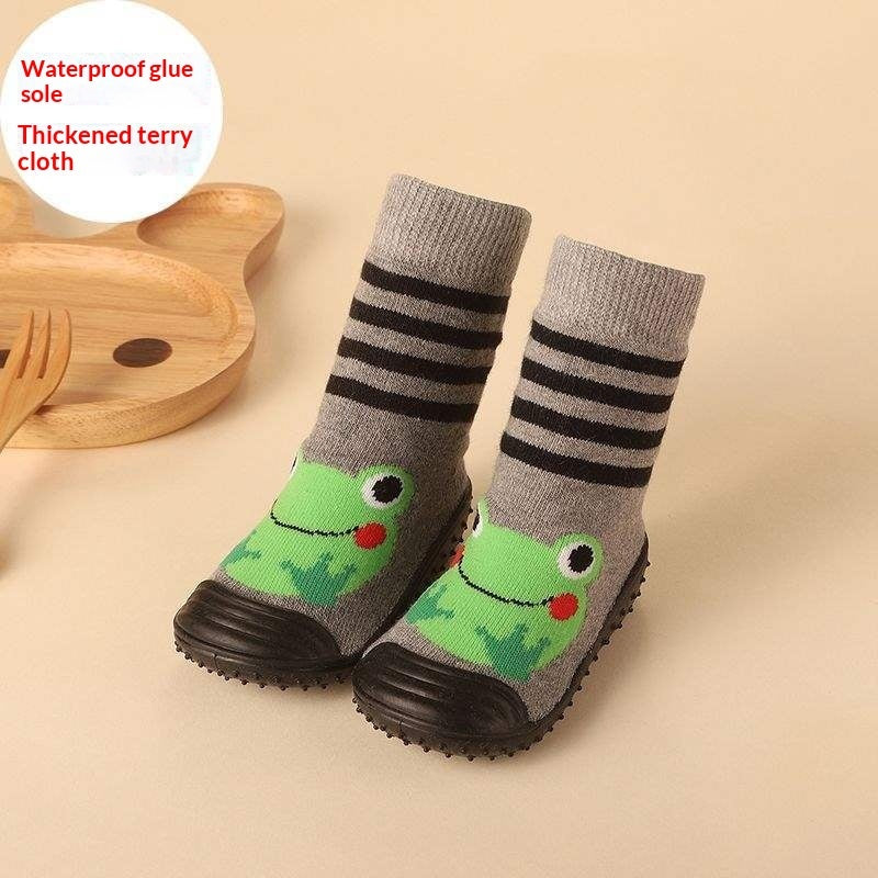 Thickened Non-slip Waterproof Floor Socks With Rubber Soles For Babies
