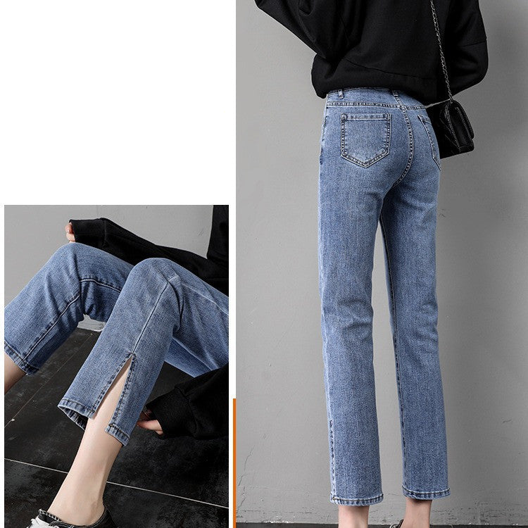 Thin Nine Point Trousers With Cigarette Tube