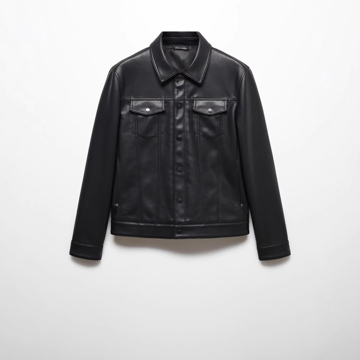 Men's Faux Leather Biker-style Jacket