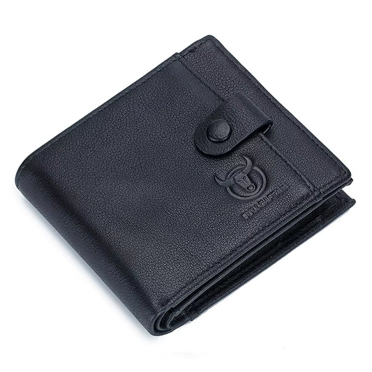 Genuine Leather Men'S Wallet Coin Purse Small Wallet Retro Short Wallet British Casual Multifunction Wallet