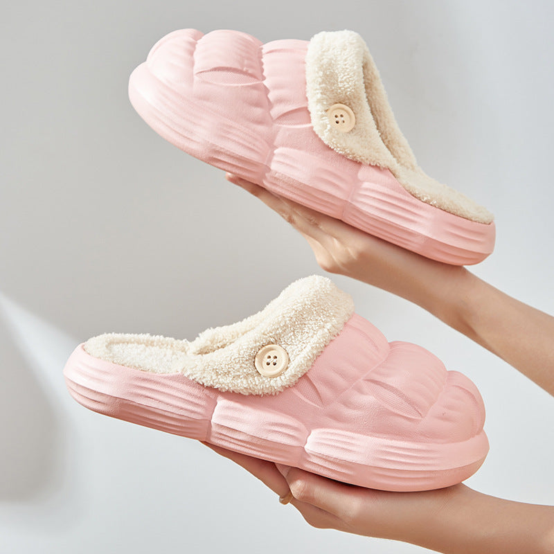Indoor Thick Sole Insulation Detachable Couple Cotton Shoes