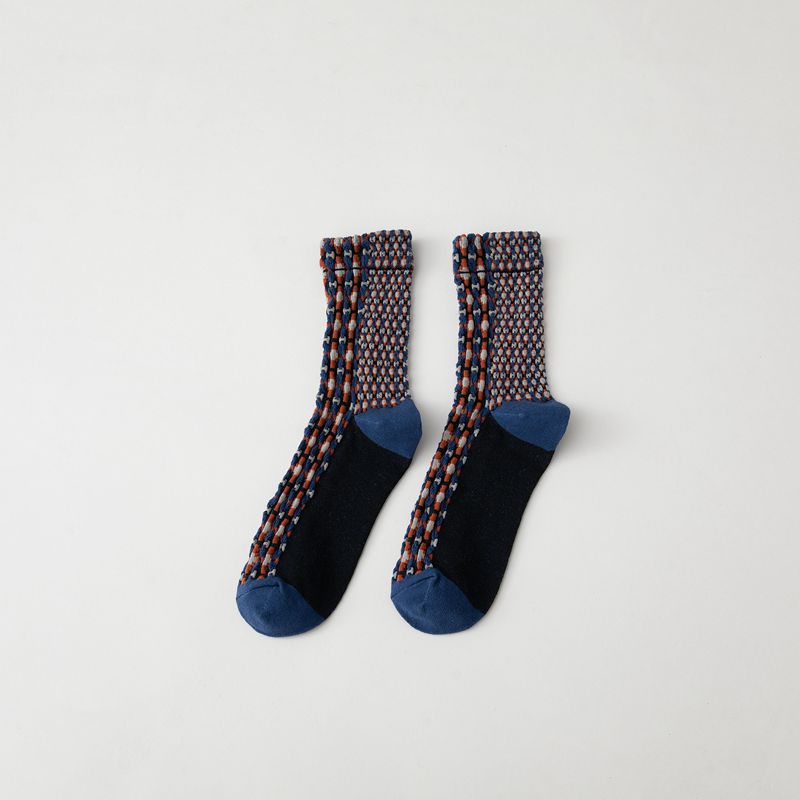 Middle Tube Cotton Socks Japanese British Style Retro