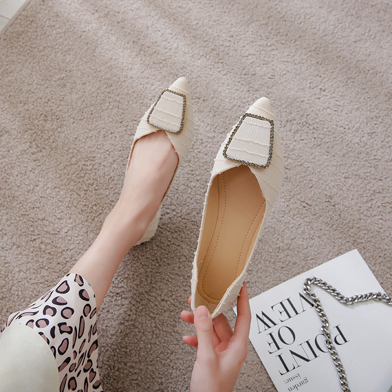Women's  Pointed Toe Flat Shallow Mouth Shoes With Soft Sole