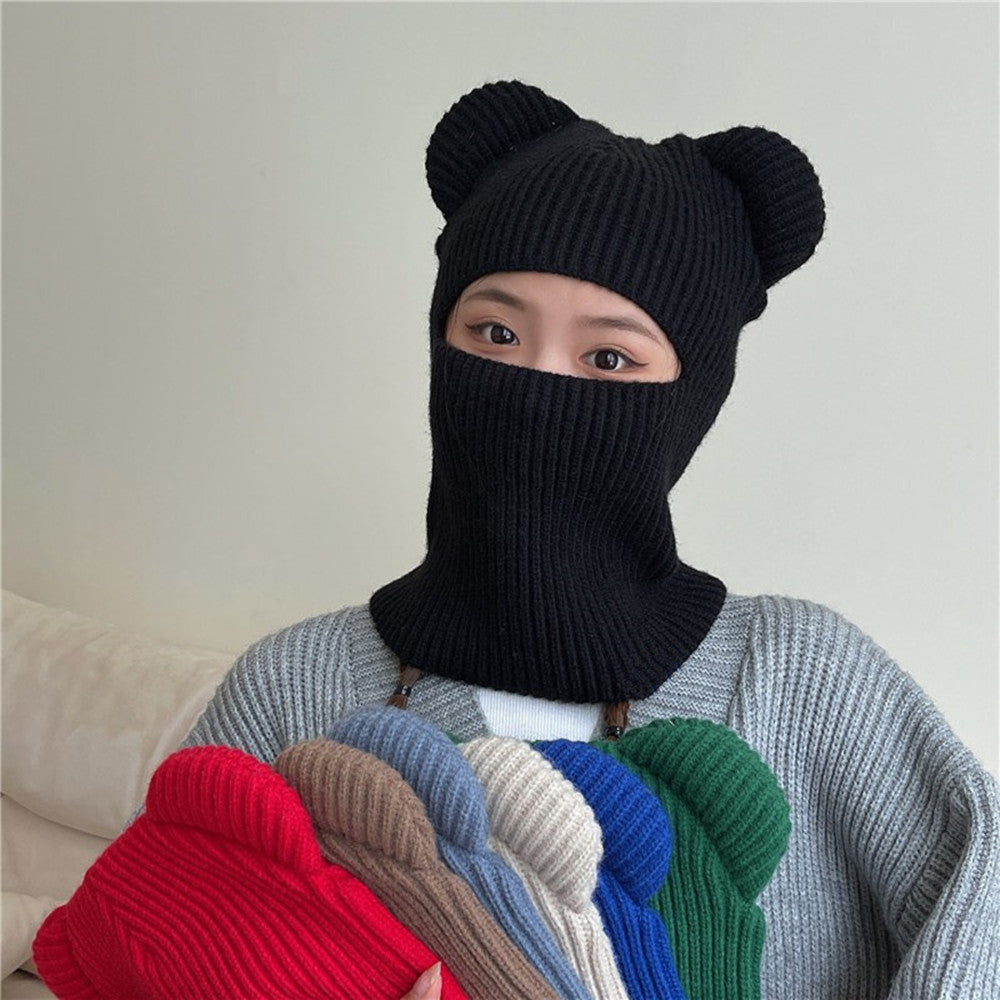 Women's Bear Ears Wool Pullover Hat