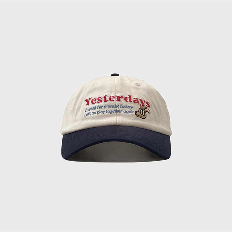 Cute Puppy Embroidered Baseball Cap For Women
