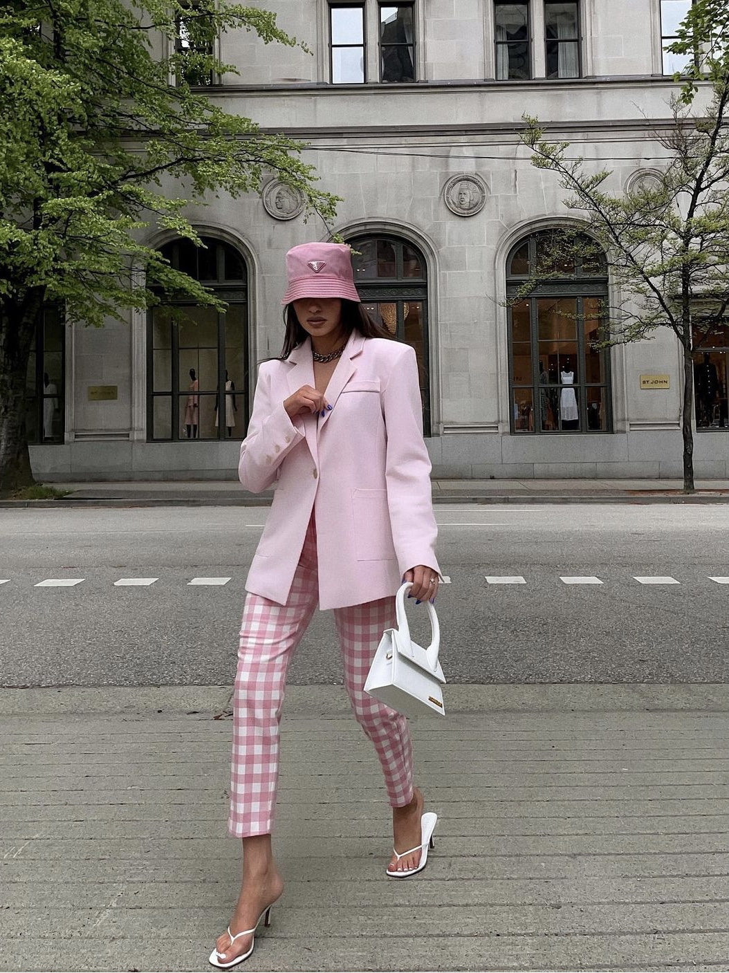 Blogger's Hot Summer New Style Plaid High-waisted Feet Pants Girly Casual Pants Women