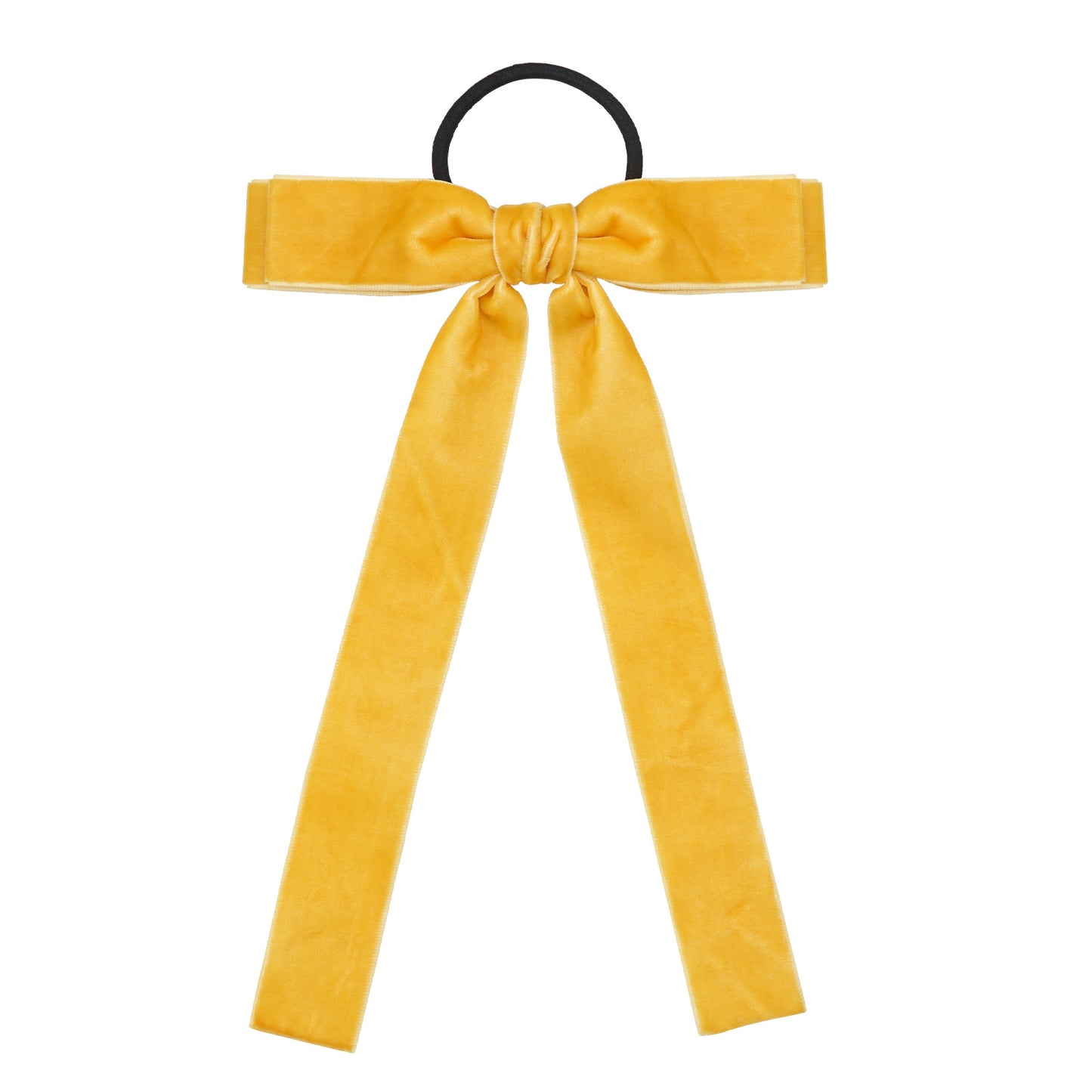 Velvet Bandeau Rubber Band Girl Bow Ribbon Horsetail Headwear