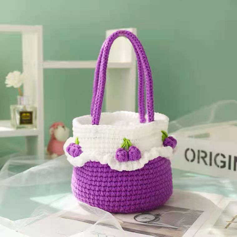 Women's Fashion Simple Woolen Knitting Handbag