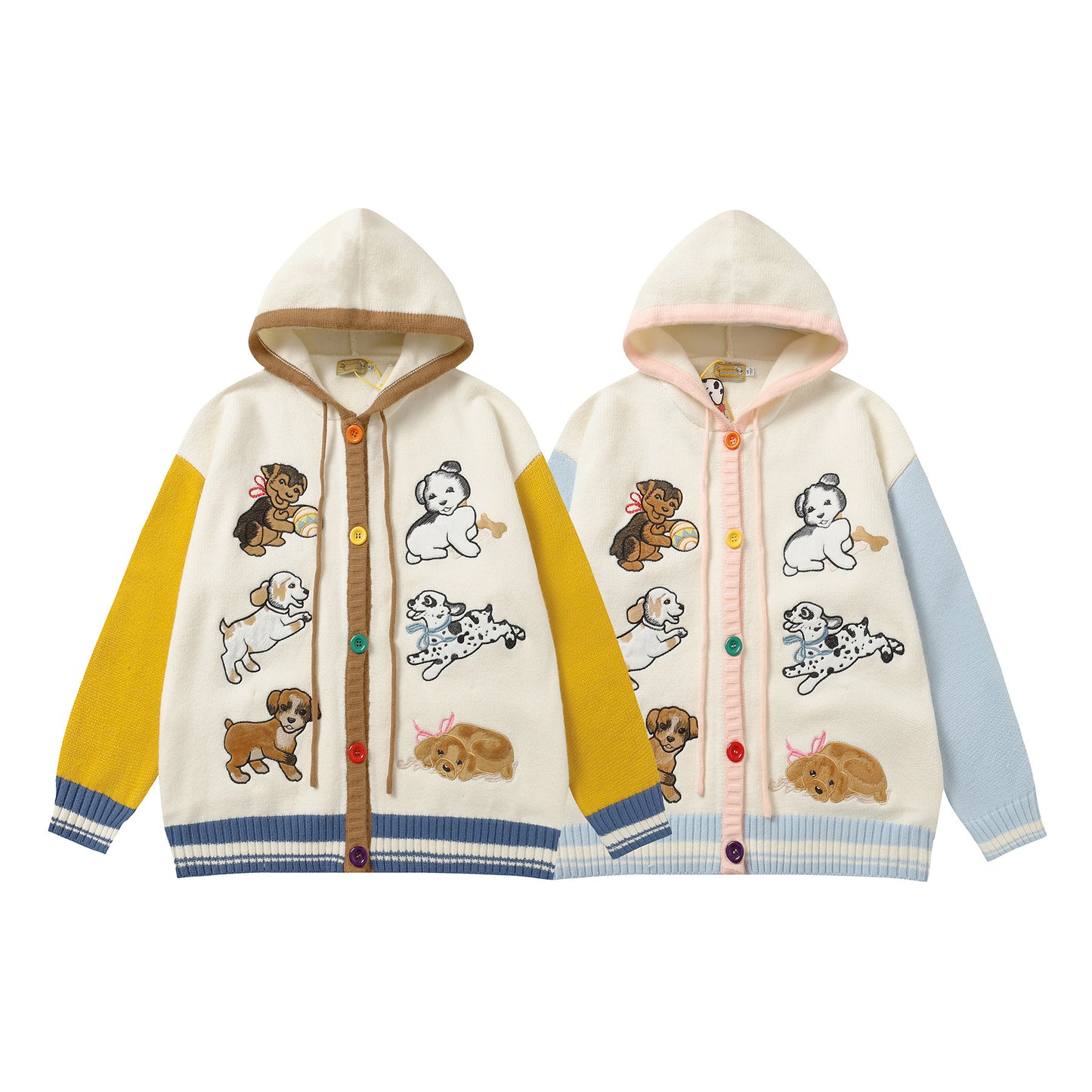 Bejirog Thickening Embroidery Sweater Coat