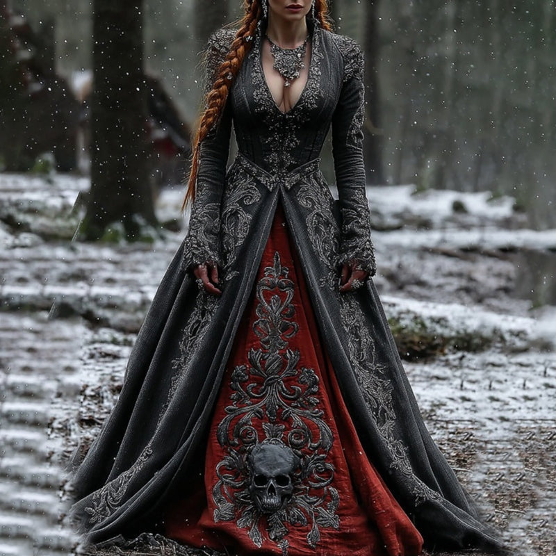 Digitalprintet Moderigtig Hverdagskjole i Amerikansk Stil
