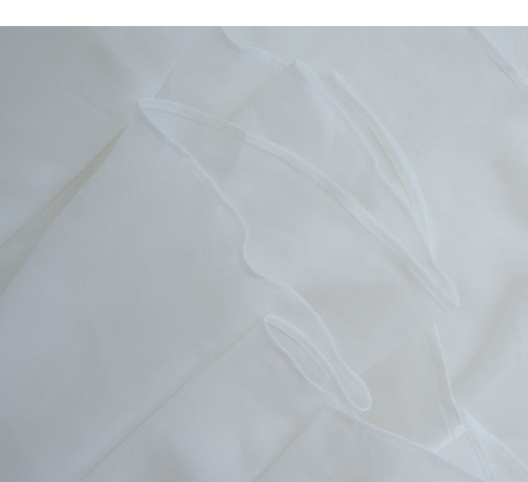 French Court Retro Style Slim White Dress