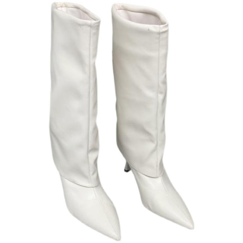 Women's Boots Straight Spring And Autumn New Pointed Toe