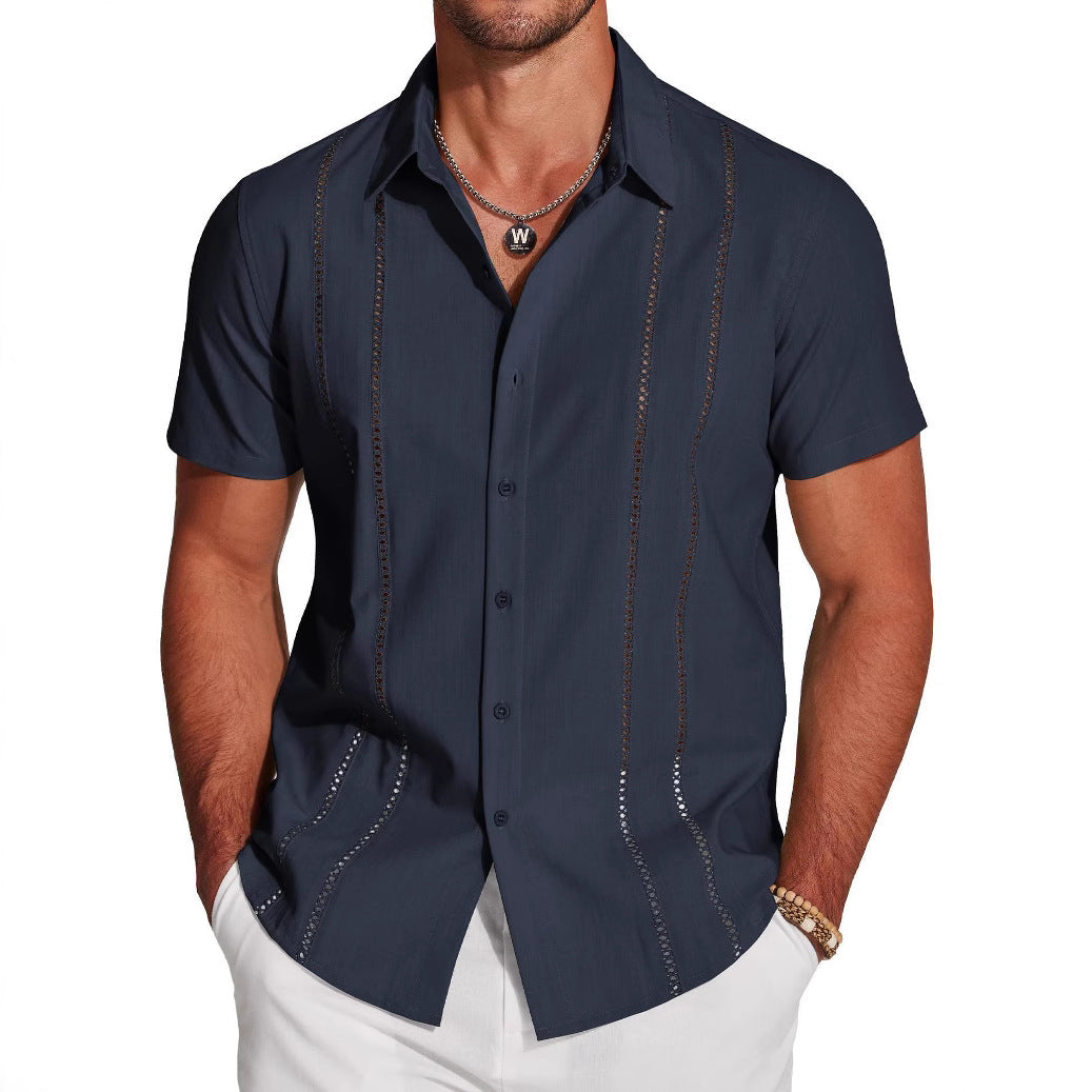 Trendy Wild Hawaii Holiday Revers Herreskjorte