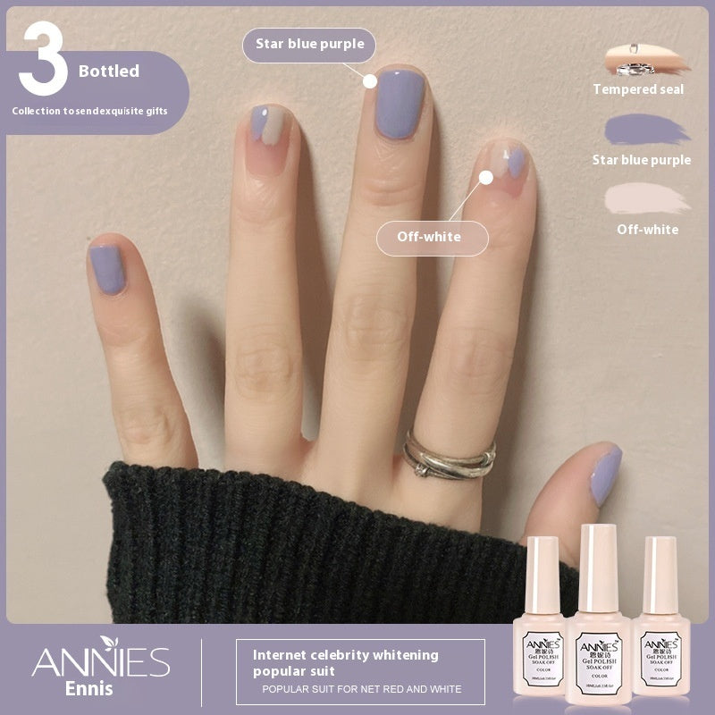 Women's Three-color New Ice Jelly Nude Color Gel Nail Polish Suit