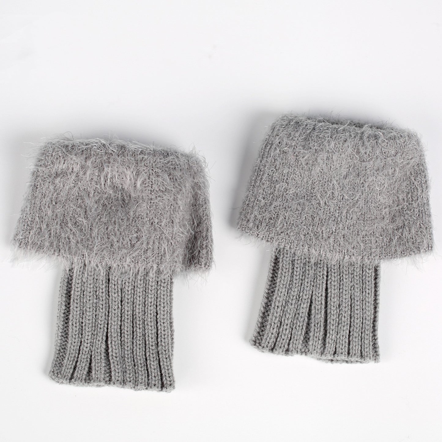 Faux Fur Warm Leg Feather Yarn Sock