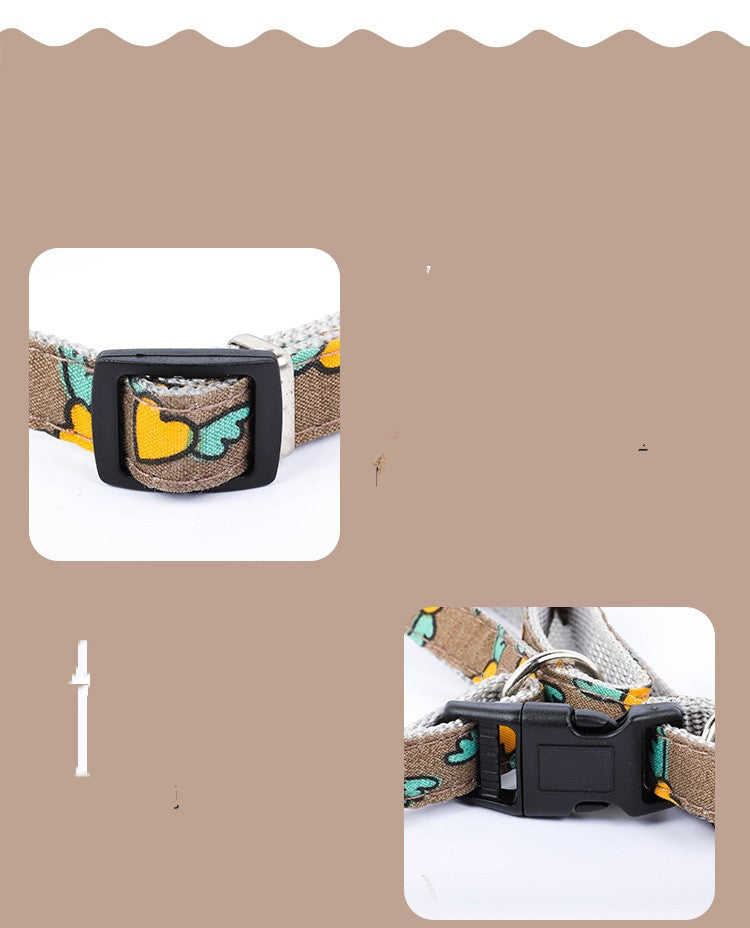 Cartoon Love Printed Dog Traction Rope
