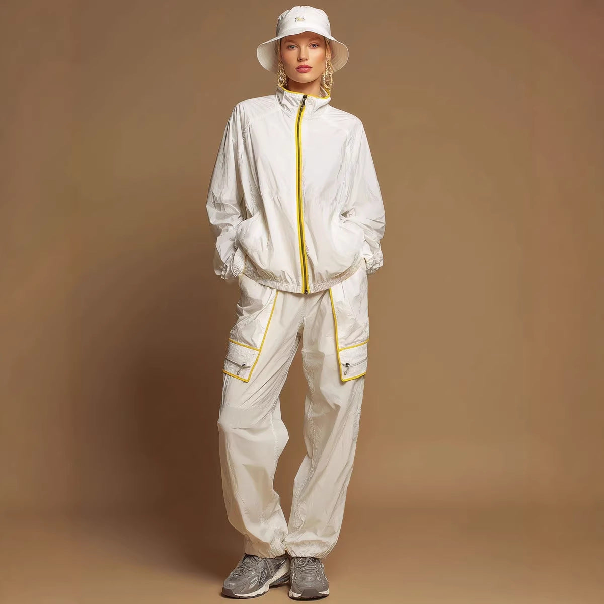 Loose-fitting Jacket Short And Long Skirt Set With Liningtwo-piece Set