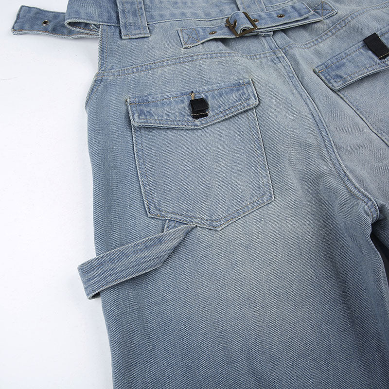 Trendy Women's Blue Hollow Design Personality