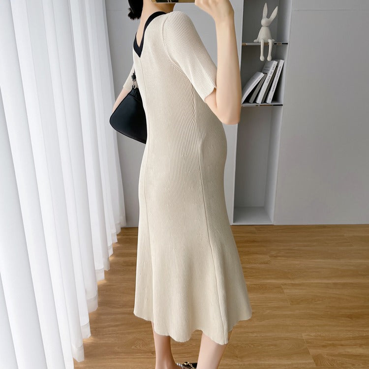 Slim Fit And Slim Knit High Stretch Dress