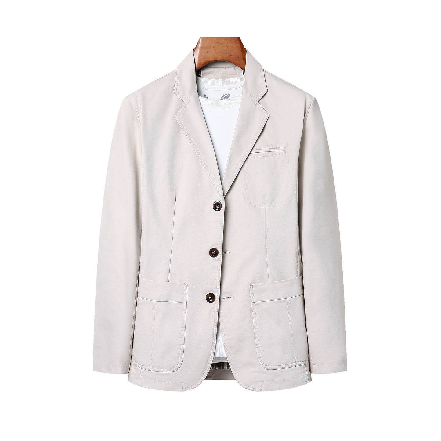 Loose Plus Size Suit Pure Cotton Washed Single-breasted Casual Jacket