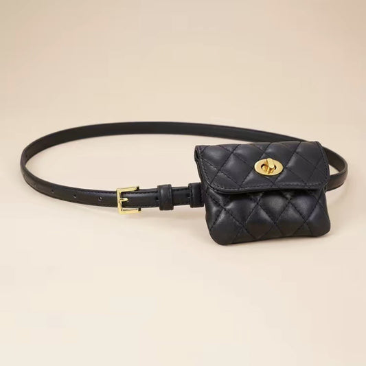 Fashionable High-grade New Rhombus Belt Waist Bag
