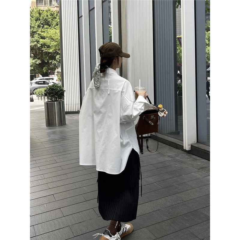 New Womens French-style Sophisticated Minimalist Blouse