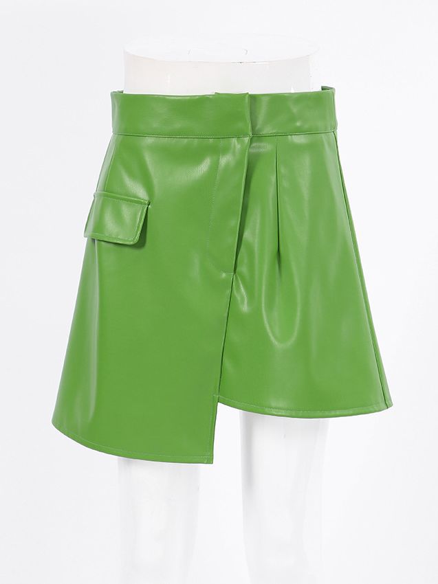 Autumn And Winter New PU Leather Matte Leather Skirt